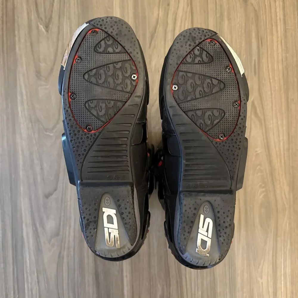 Sidi SRS Black Boots Size 10 US 44 EUR MX Motocross Boots Made in Italy